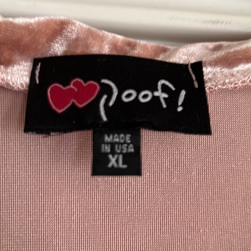 POOF! Crushed Velvet Short Sleeve Tunic Dress - Picture 5 of 7
